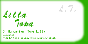 lilla topa business card